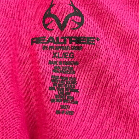 Realtree Pink Short Sleeve Crew Neck Lightweight T-Shirt XL - Picture 3 of 5